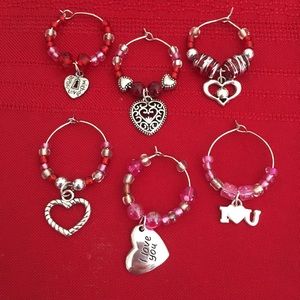❤️Heart wine charms
